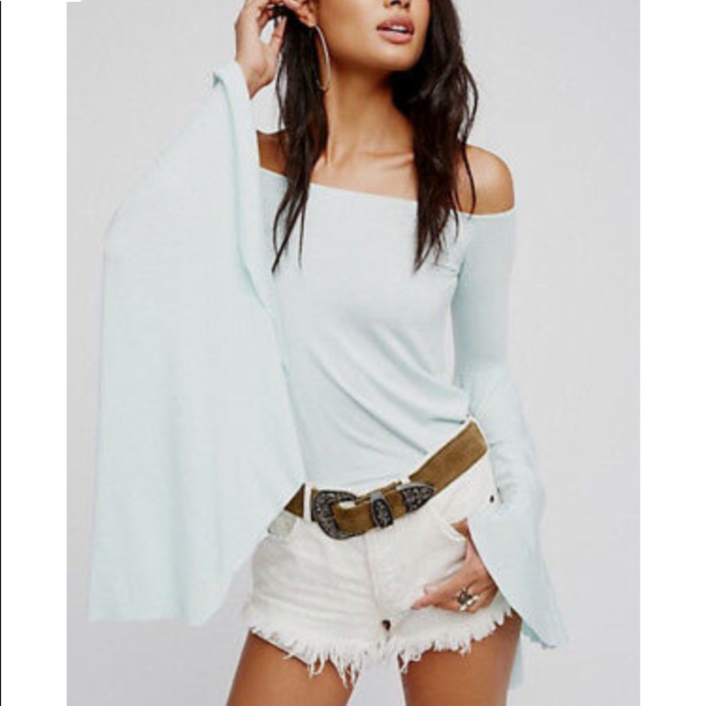 Free people birds of paradise off shoulder top